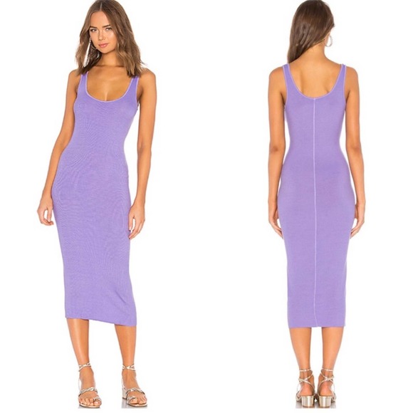 Enza Costa Dresses & Skirts - ENZA COSTA Dress Womens Small Purple Silk rib Tank Dress Hushed Violet NWOT